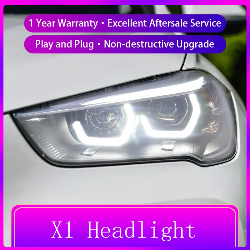 Car Accessories For BMW X1 F48 F49 2016 2017 2018 2019 Front Light DRL Head Lamp LED Projector Lens Headlight Vehicles Automatic