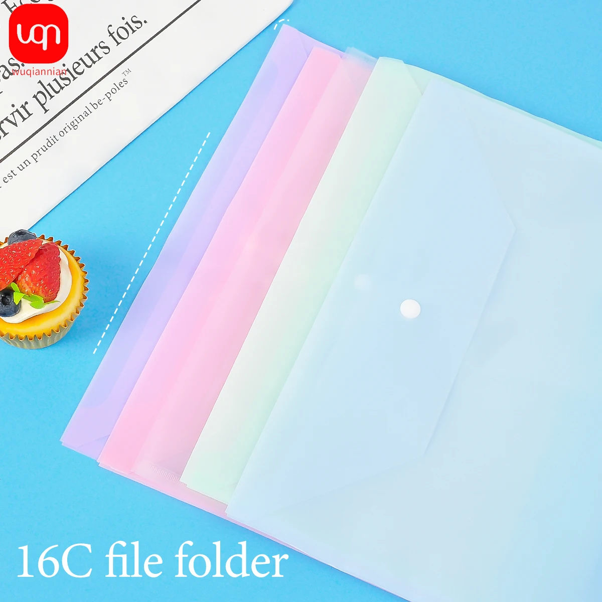 6pcs High-value Document bag, Transparent Design, Appearance Button, Can Store Home Office Materials, Induction Bag Waterproof