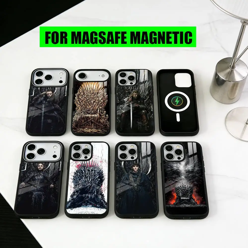 

Game of The I-Iron T-Throne TIT Phone Case For iPhone17,16,15,14,13,12,11 Plus,Pro Magnetic For Magsafe Wireless Charging