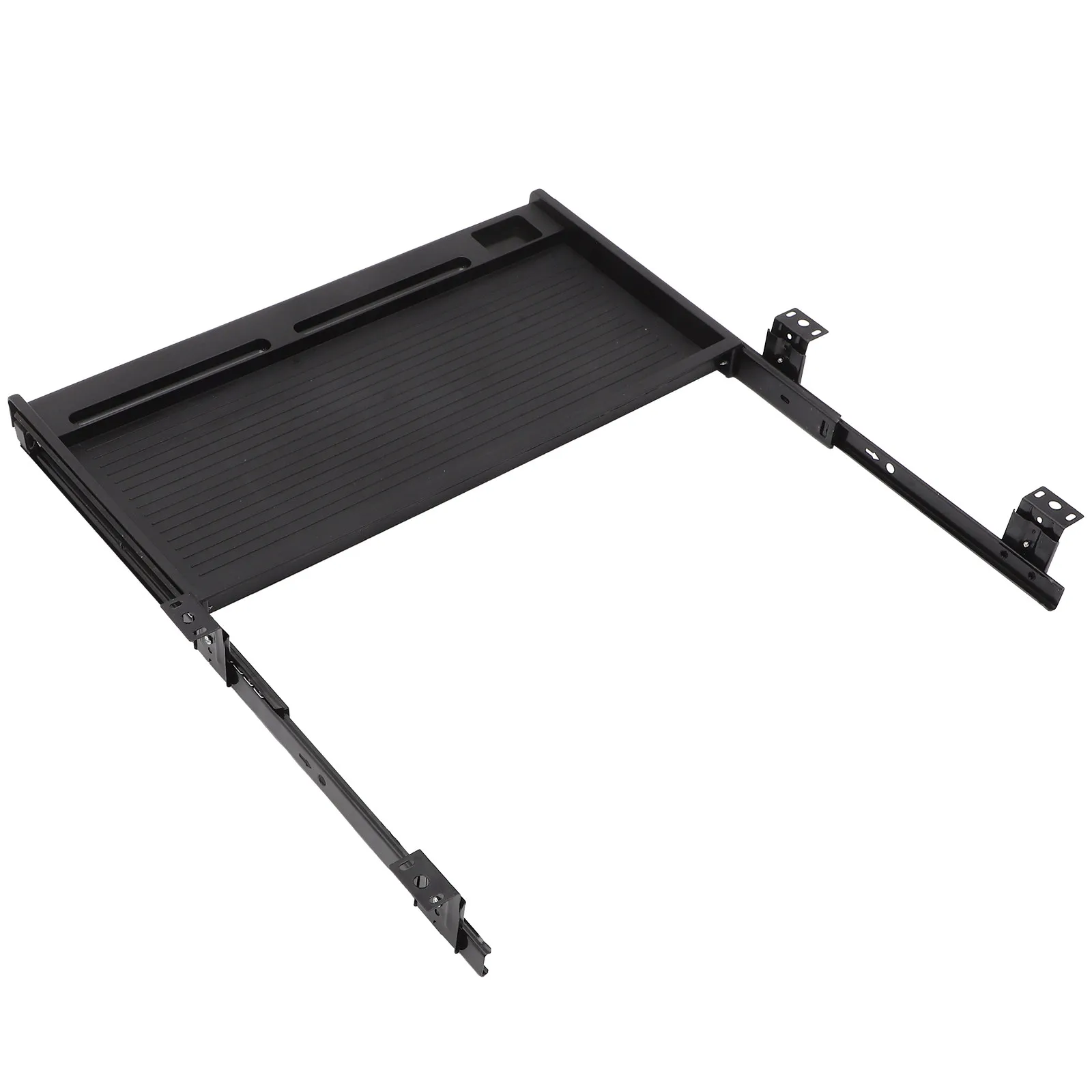 1Set Desk Keyboard Tray Slide Out Under Desk Heavy Duty Steel Keyboard Drawer with Smooth Sliders for Home Office Workspace