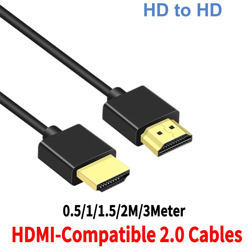 OD3.2 Ultraweiches und dünnes HDMI-zu-Mini-HDMI-Kabel unterstützt Hochgeschwindigkeit 4K bei 60 Hz, 18 Gbit/s, 2160p, 1080p, extrem schlankes und flexibles HDMI-Kabel