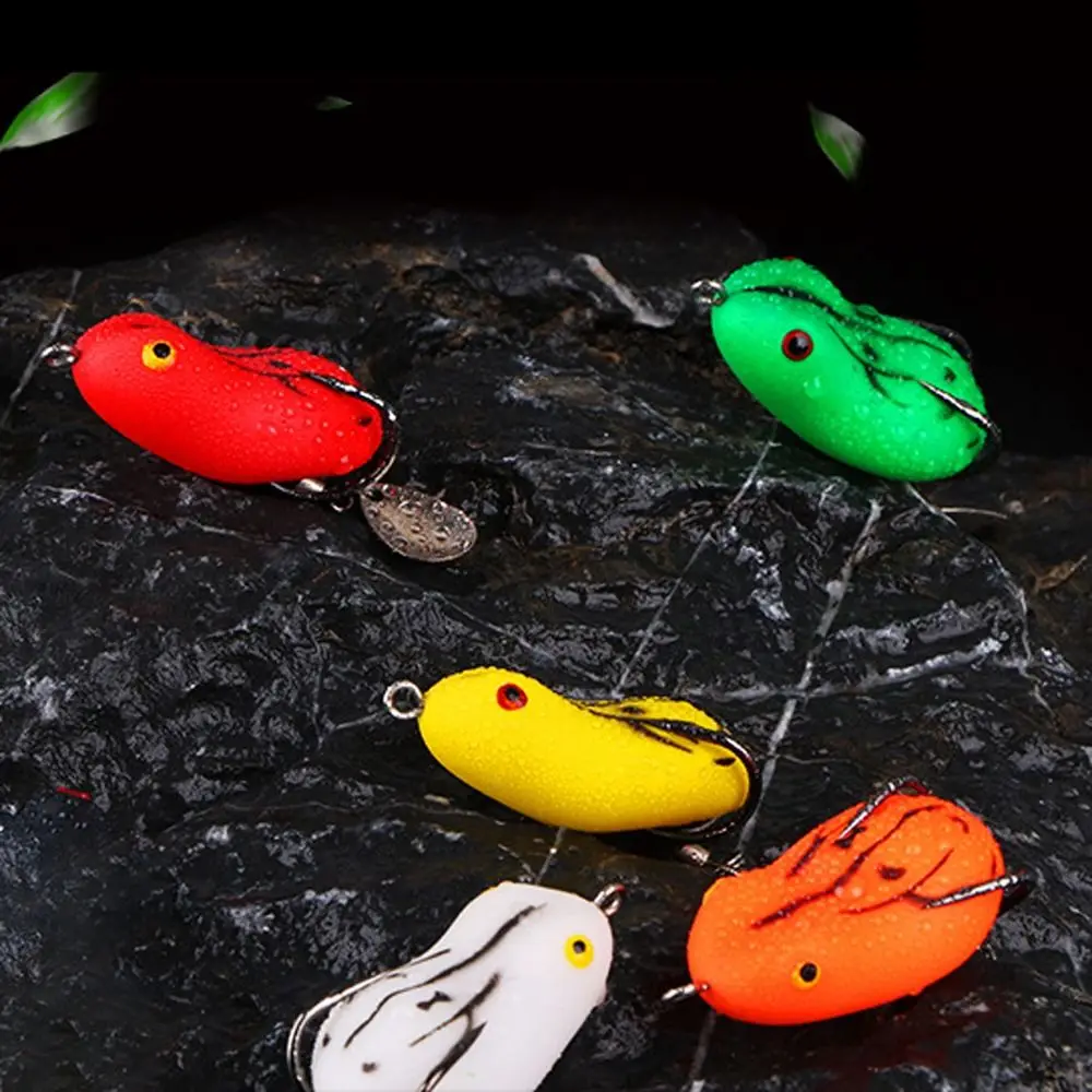 

Fishing Lure 5cm/4.5cm Jump Frog Bait Mini Bionic Frog Lure 6 Colors Soft Crankbait Sea Fishing
