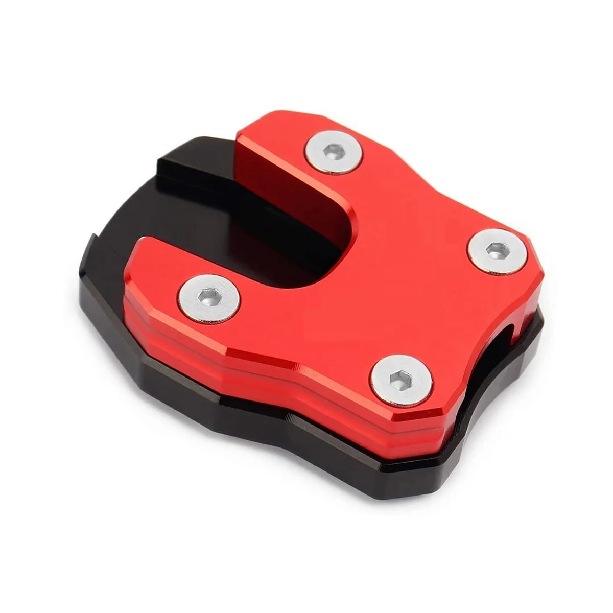 Motorcycle Side Stand Enlarge Extension Kickstand Pad (Red)