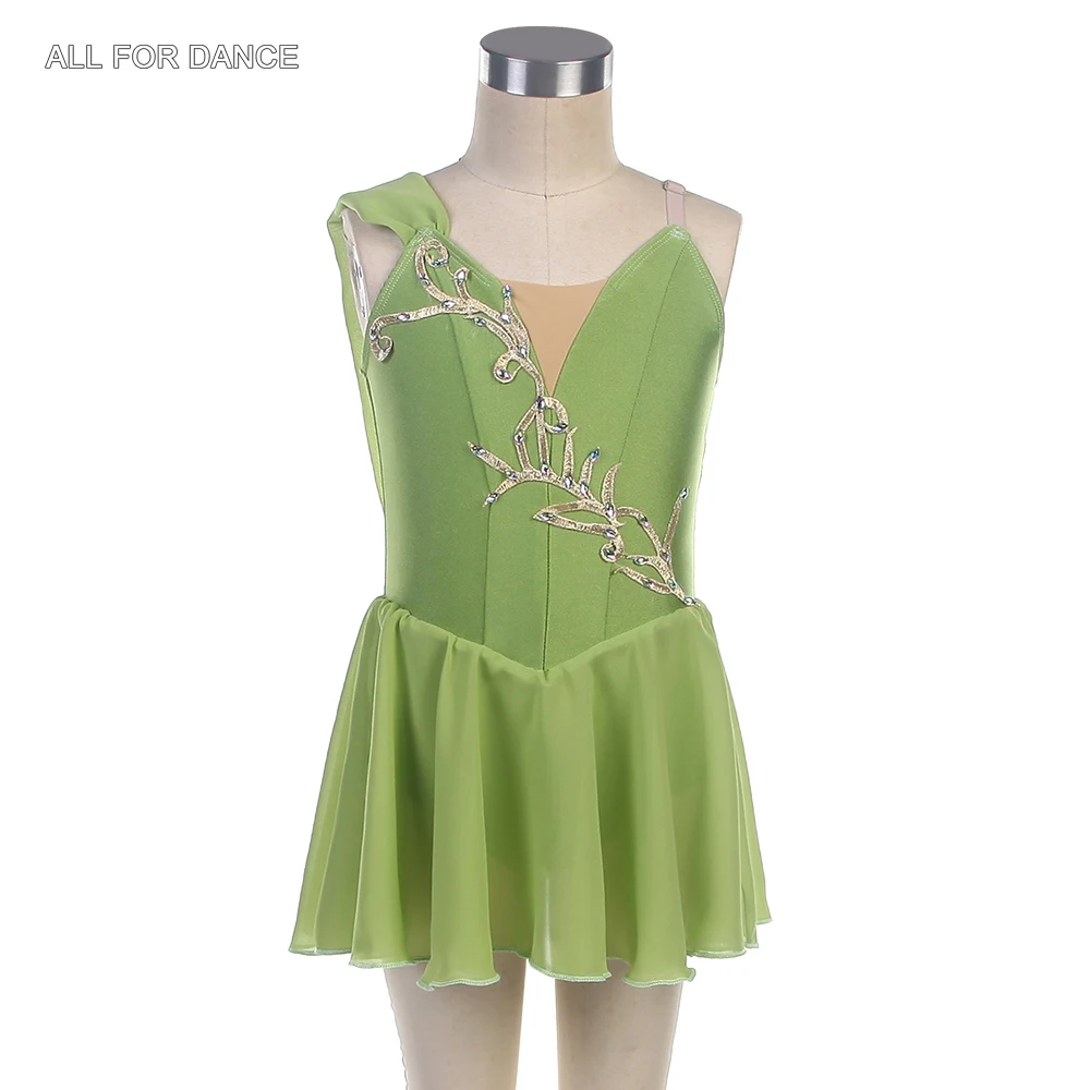 

24053 New Ballet Costumes Green Chiffon Ballet Dress Skirts Girls and Women Ballet Stage Performance Tutus