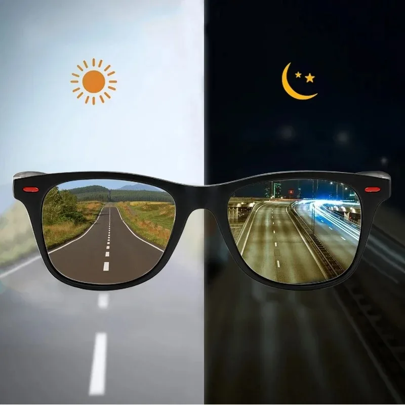 Classic Retro PC Frame Sunglasses Men Outdoor Sport Sun Glasses Day Night Vision Driver Night Eyewear Women UV400 Goggles