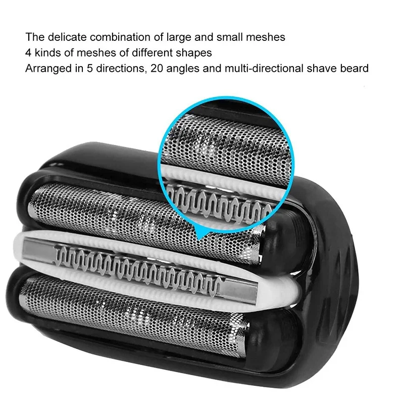 Głowica foliowa golarki elektrycznej wymienna głowica tnąca siatka na nóż nadaje się do Braun S3 32B 32S 21B 3090cc 3040s