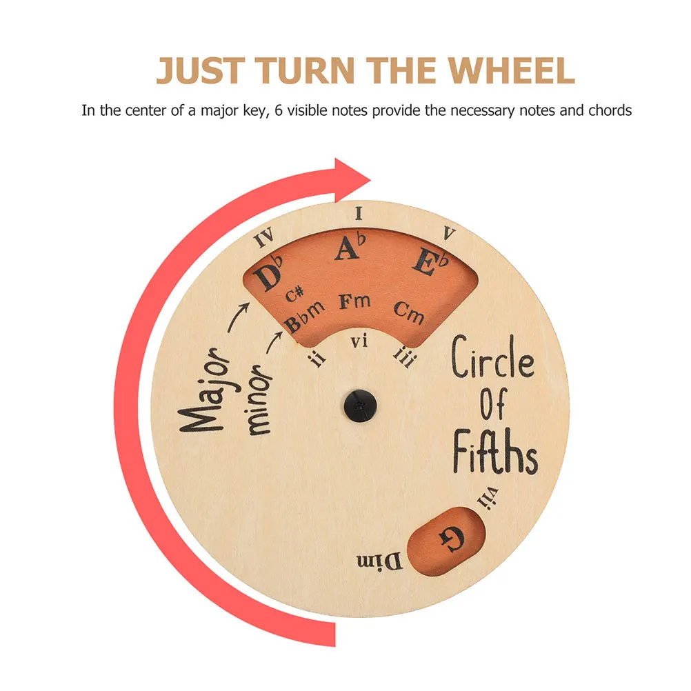 2 قطعة عجلة ميلودي دائرة خشبية من أداة خامسة للأدوات دليل التقدم وتر ملحقات ممارسة الموسيقى المدمجة