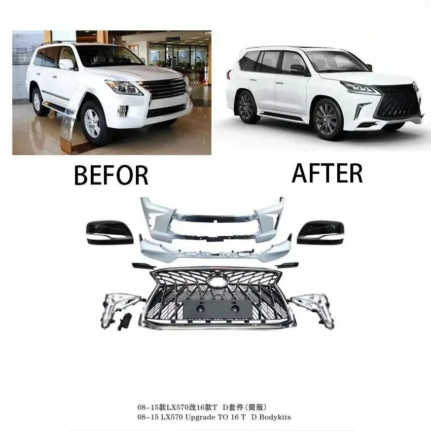 Style Modification Parts Full Upgrade Body Kit for LX LX570 2008 2009 2010 2011 2012 2014 2015 Upgrade to 2016