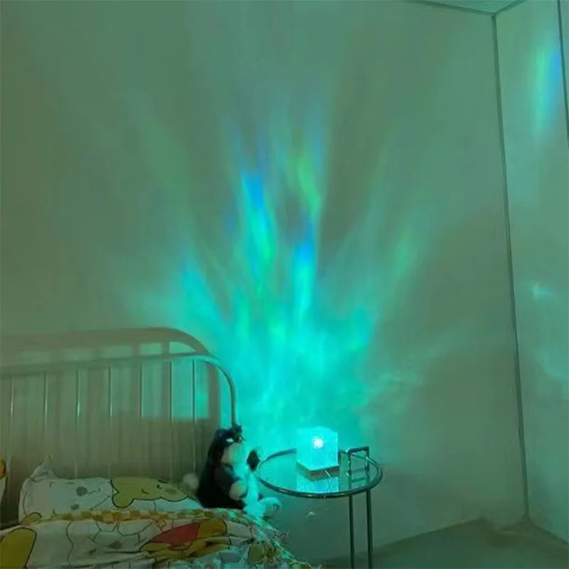 Ocean Wave Projector Light 16 Colors Midnight Aura Aurora Glow Lamp Home Office Bar Restaurant Underwater Projector Night Light