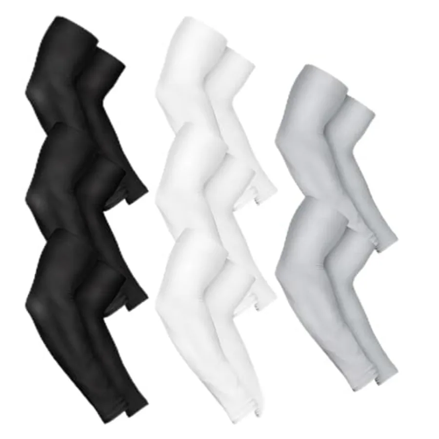

AURUZA 5 Pairs Arm Sleeves for Men and Women, Compression Cooling Tattoo Sleeve Cover Up for Women, UV Sun Protection