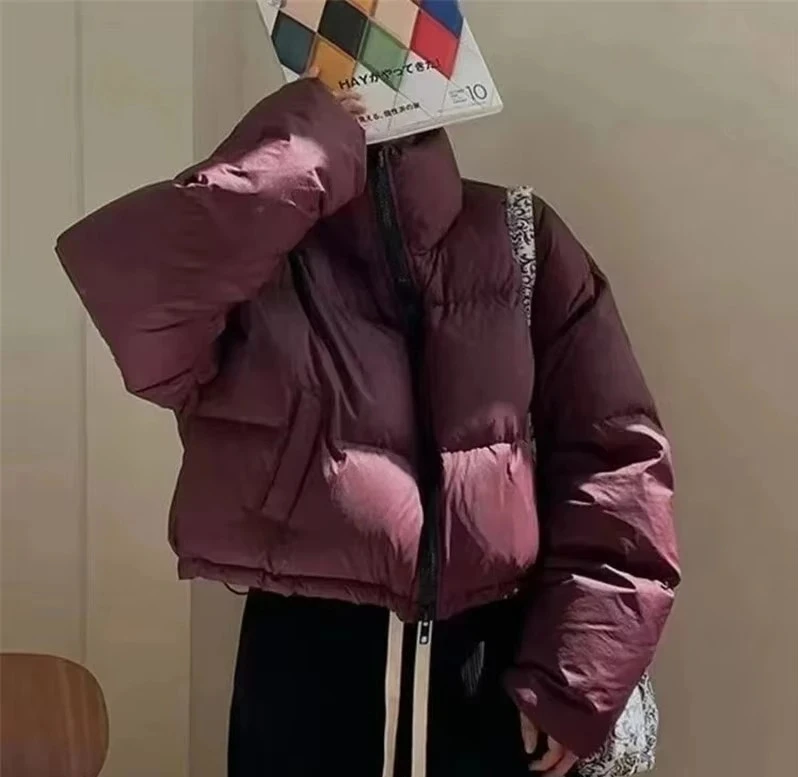 

Women's Winter New Thick Streetwear All Match Ladies Down Cotton Jacket Comfortable Simple Short Female Warm Coat