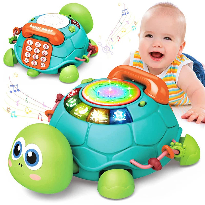 

Baby Toys 6-18 Months Music Turtle Crawling Light Sound Music Toy Girl Boy Early Learning Educational Toys Infant Toddler Gifts