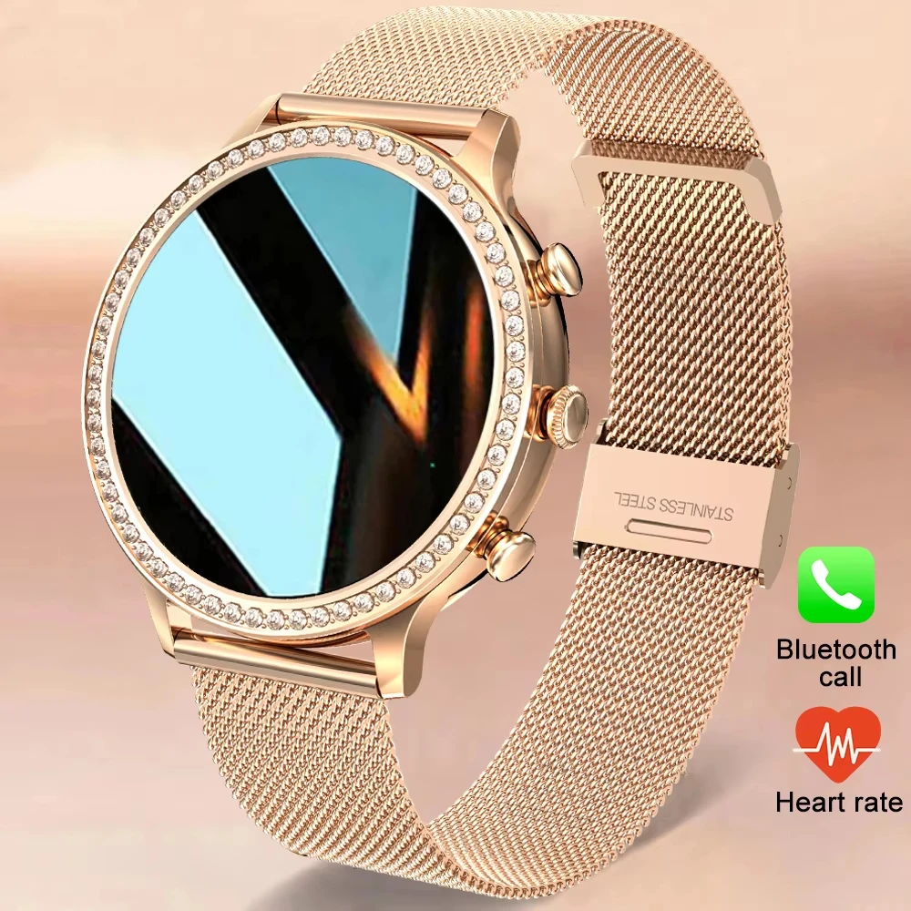 LIGE Smart Watch Women for Android iOS Waterproof Fitness Tracker Bluetooth Call Activity Pedometer Heart Rate SpO2 Monitor Lady