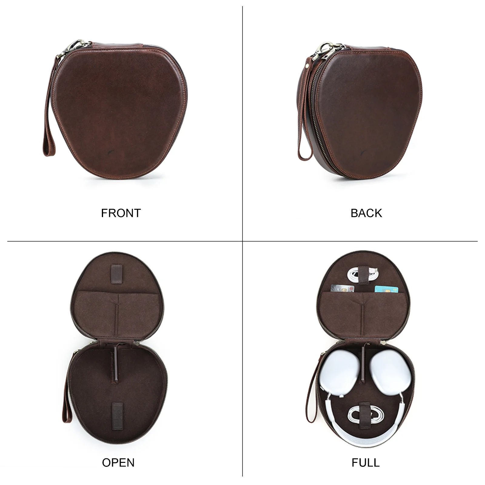 حافظة جلدية أصلية لأجهزة Apple AirPods Max SONY WH1000 XM4 XM5 XM6 سماعة رأس للسفر حقيبة حمل غطاء حماية صندوق تخزين