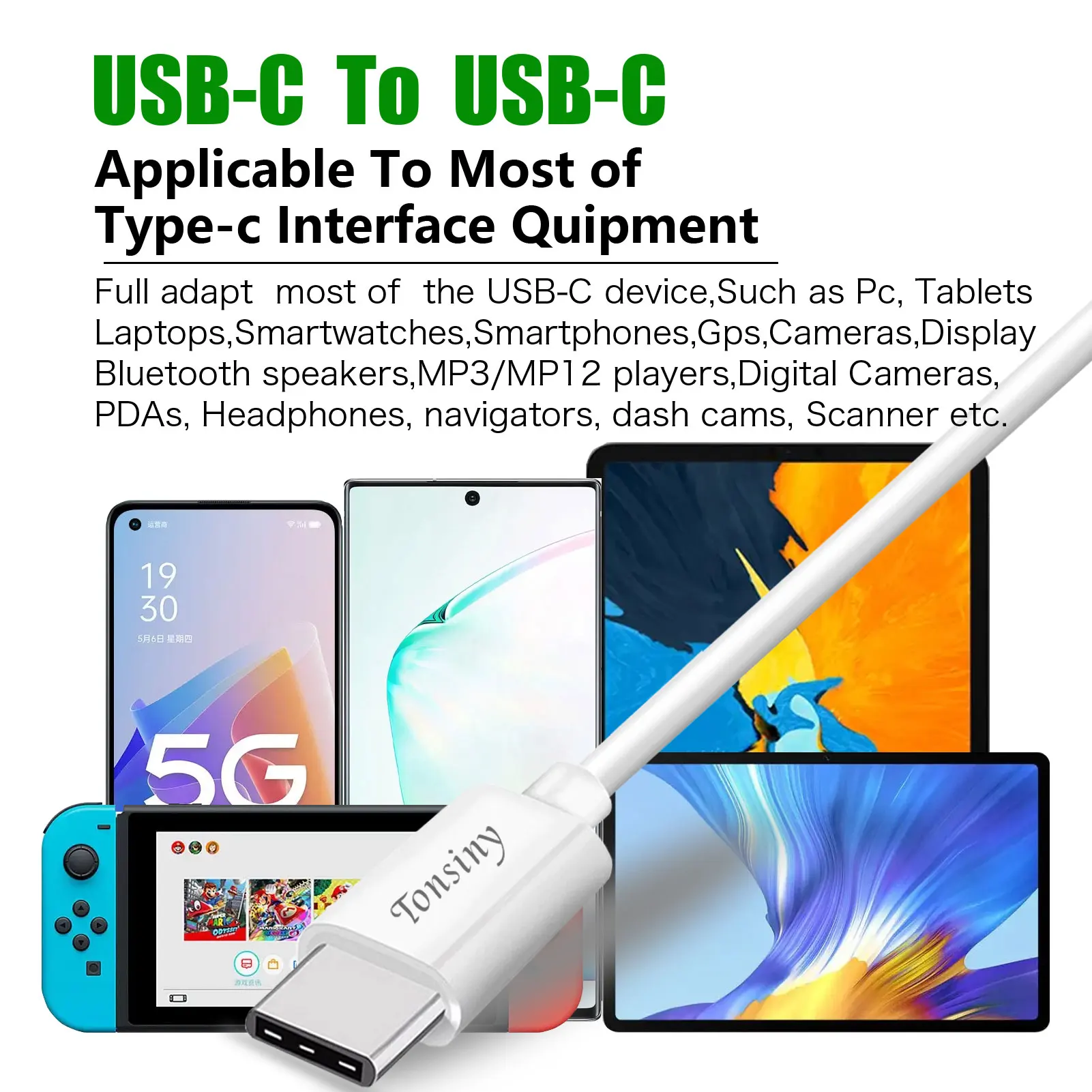Usb C to usb C cable[2Pack 1M+2M],type c to type c cable for macbook pro, usc charger cable for Samsung s23 and Google Pixel 6a