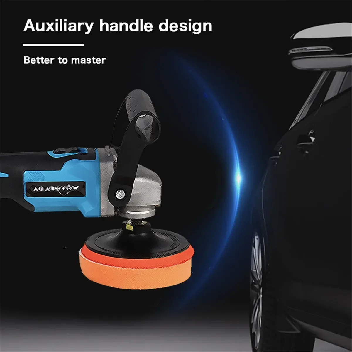 WOYOFADA Car Polisher Brushless Angle Grinder 1600W Variable Speed Car Waxing Polishing Machine For Makita 18V Battery