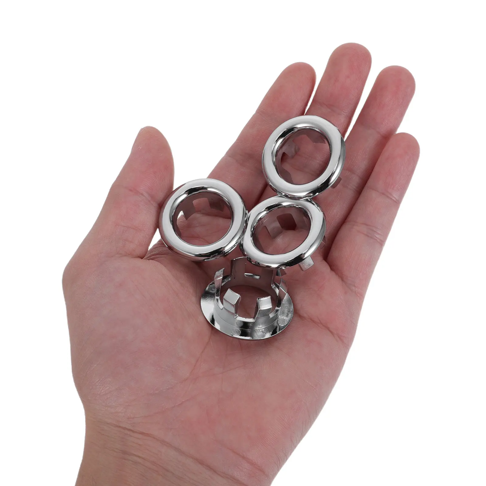 

12Pcs Plastic Sink Overflow Hole Covers Round Trim Rings 30Mm Bathroom Vanity Sink Overflow Insert Cap Washbasin Replacement