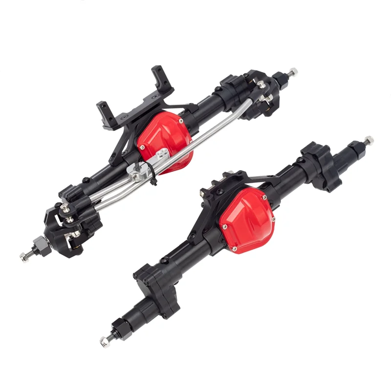 B78B-2個 CNCメタル製フロントおよびリアポータルアクスルセット 1/10 RCロッククローラーカー Axial SCX10 I II 90046 90047 アップグレードパーツ用