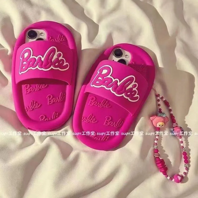 Kawaii Cute Barbie Iphone Mobile Iphone Shell Suitable for Iphone 15 14 13 12 Slipper Style Birthday Gift Girlfriend Gift Girl