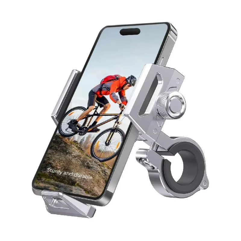 Soporte de Aluminio para Teléfono Móvil  Motocicleta, Soporte  Teléfono en el Manillar, Apto  Ciclismo, Montaña y To
