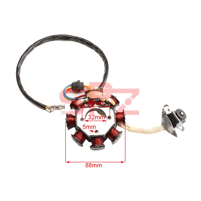 

Motorcycle 8 Coils Magneto Stator Plate for CG125 CG150 CG200 CG250 125cc 150cc 200cc 250cc ATV Quad Go Kart TaoTao Kandi Baja