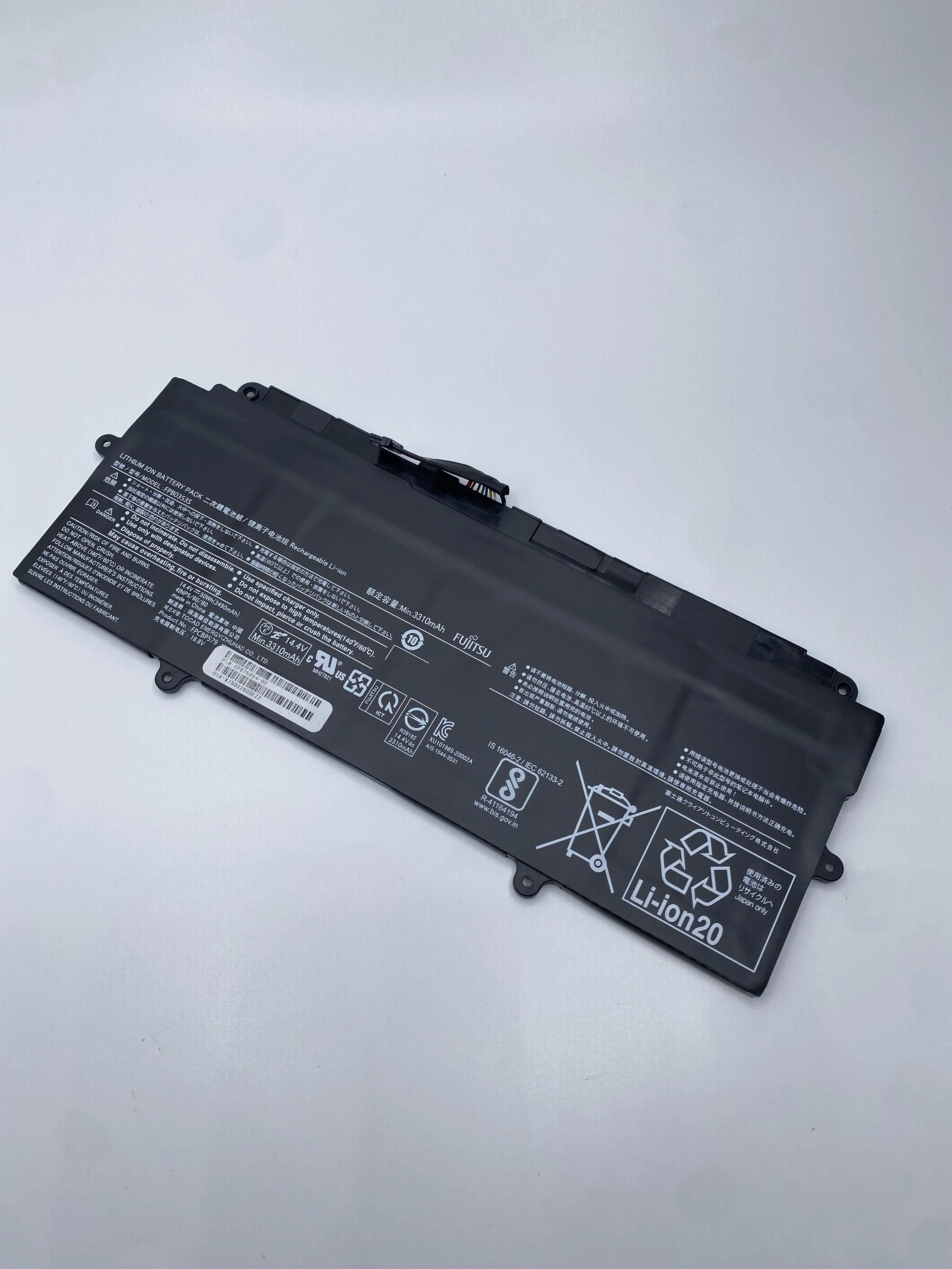 Imagem -03 - Bateria Original do Portátil Fpcbp579 14.4v 50wh 3490mah Fpc0353s U7411 U9311 Uh-x Cp78591201 Novo