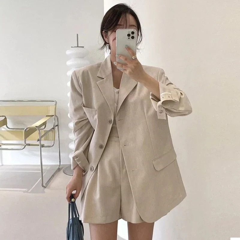 

Ele Chic Long Sve Suit Jaet, плиссированный дизайн с высокой талией, комплект с широкими штанинами для женщин, модный весенний наряд