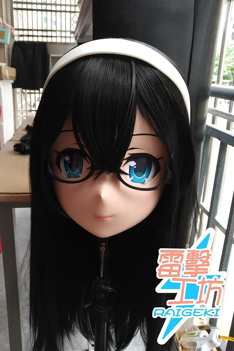 (RAIGEKI MAKS 13) Resin 3/4 Head Female/Girl Kigurumi Anime Cosplay Masks Crossdress Japan Role Lolita Crossdresser DOLL BJD Cos