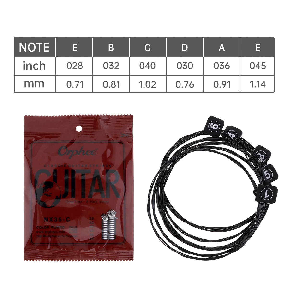 Orphee 6 Buah/Set 028-045 Sena - Classical Guitar Nylon ulasan dan harga
