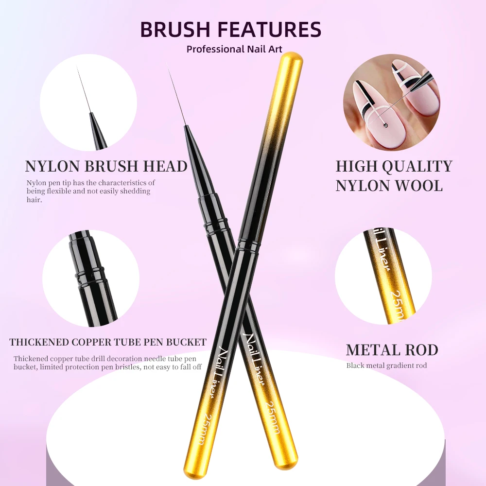 

3D щетка для французского дизайна ногтей, лайнер, наборы акриловых пыли, дизайн для акриловых кистей, 11 мм, пудра Colin Sky для ногтей