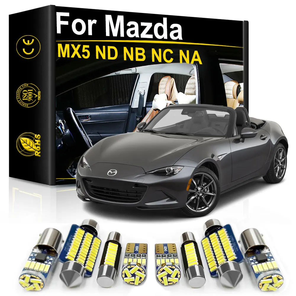 Car LED Interior Light For Mazda MX5 MX 5 ND NB NC NA Miata MK 1 2 3 1990 2016 2017 2019 2020 Accessories Canbus Indoor Lamp