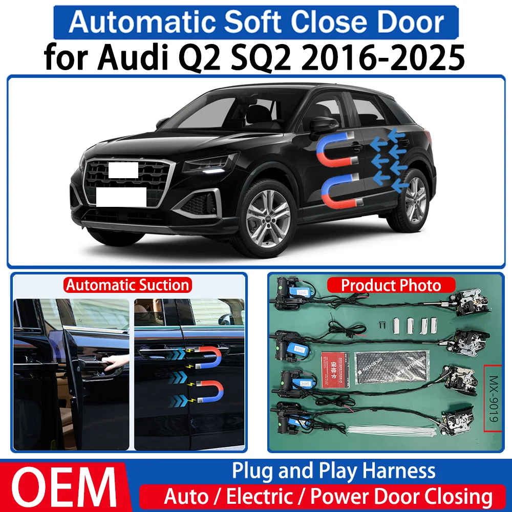 

ZJCGO for Audi Q2 SQ2 2016-2025 Car OEM Automatic Soft Close Door Electric Suction Kit Auto Power Closing System Plug＆play