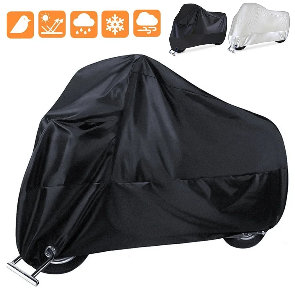 

Cubierta impermeable para motocicleta, cubierta de tela resistente al desgaste, a prueba de polvo, protección UV, para interior