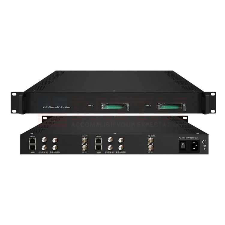 Digital TV Headend Satellite Tv Receiver 2Way Multi-Channel CI-Receiver