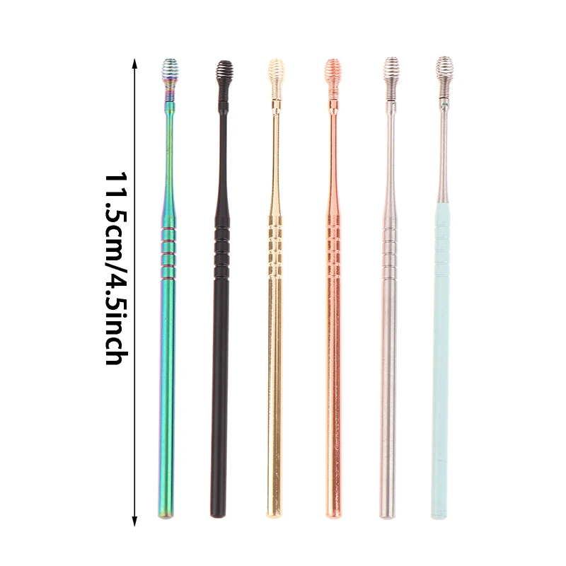 Stainless Steel Ear Wax Pickers Spring Earpick Wax Remover Curette Ear Pick Cleaner Ear Cleaner Spoon Care Ear Clean Tool