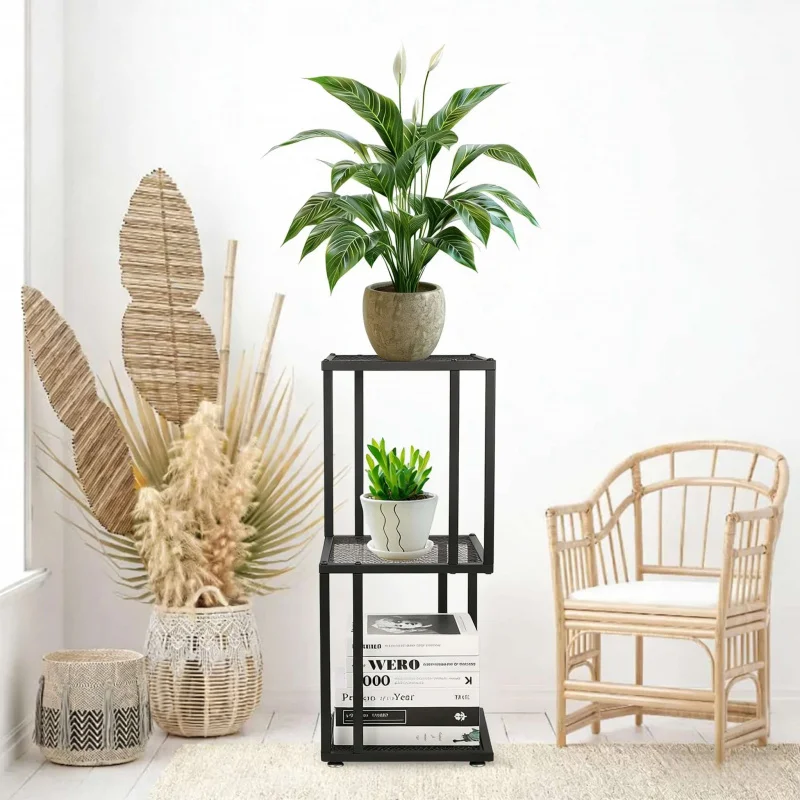 

Metal Flower Stand2Multi-layer Indoor and Outdoor Universal Living Room Bedroom Balcony Green Radish Succulent Flower Pot Rack S