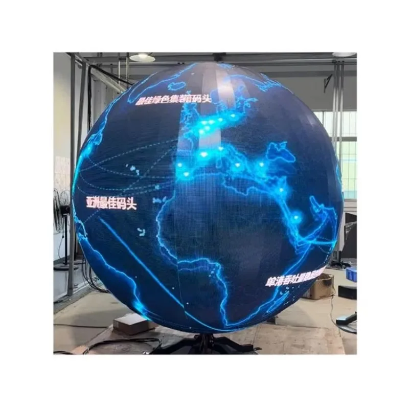 Circular Curve Round Ball Flexible Soft Module Spherical LED Screen Display Dynamic Video Playback P2.5 Outdoor 1m Diameter LED