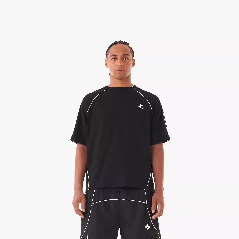 

European and American 2025 new line design loose T-shirt summer Y2K street hip-hop style men's and women's T-shirt tops