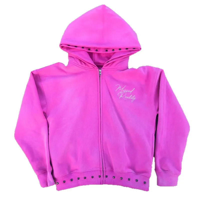 الوردي بيرم حبة إلكتروني التطريز الخريف والشتاء جديد y2k الأمريكية الرجعية شارع العليا الهيب هوب شخصية عارضة المرأة هوديي