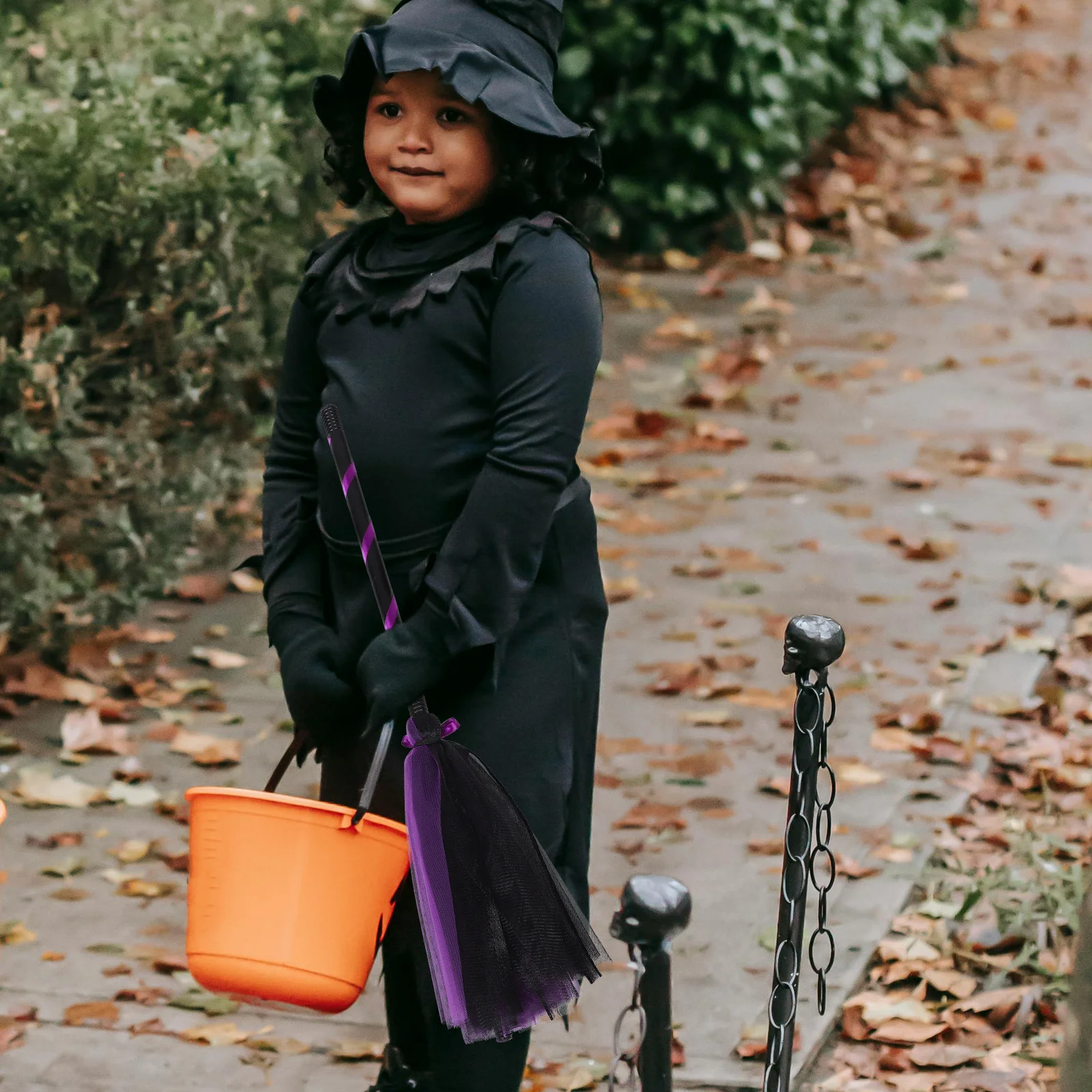 Balai de Sorcière en Maille pour Enfant, Décoration Rituelle d'Halloween, ixd'Autel, Costumes de Bâton