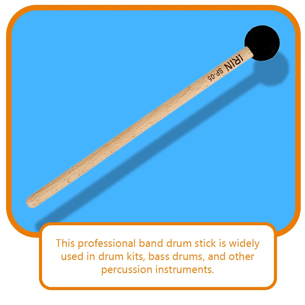 

2pcs Small Singing Bowl Mallet Rubber Head Beech Wood Handle Pure Sound For Playing Practice Percussion Drum Sticks Band
