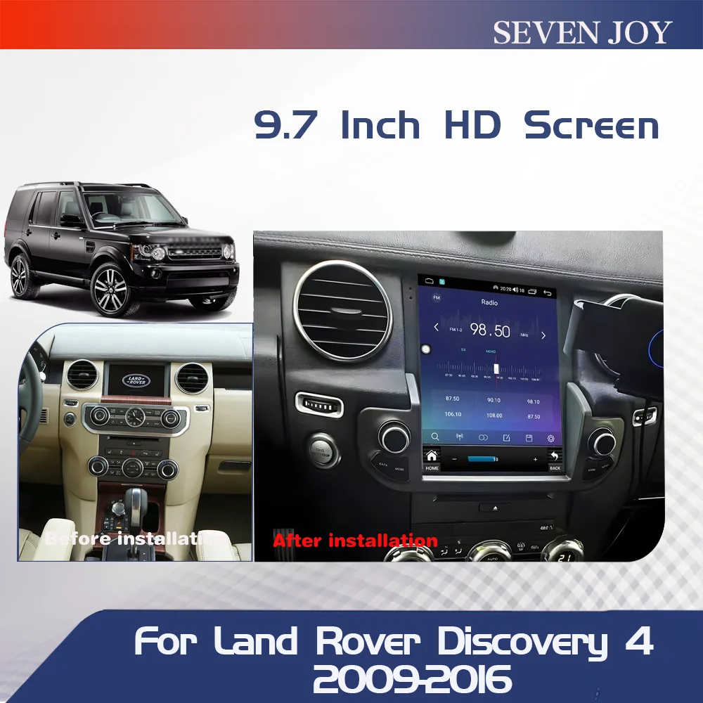 DSP GPS Navigation Car Radio For Land Rover Discovery 4 LR4 2009-2016 Android 13 Vertical Screen Car Stereo + Climate LCD Screen