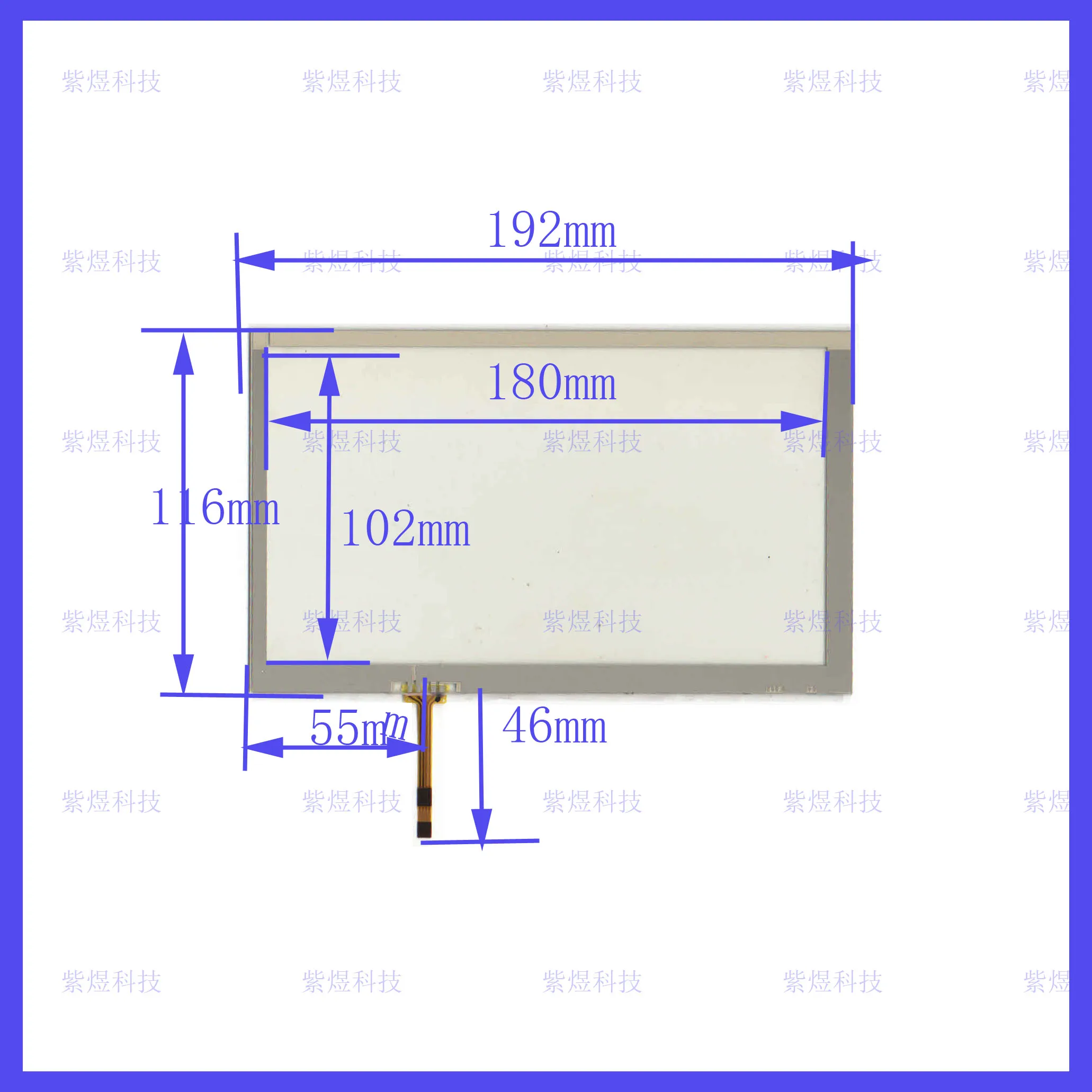 

ZhiYuSun F803 192*116 8-дюймовая резистивная сенсорная панель дигитайзер 192*116 мм