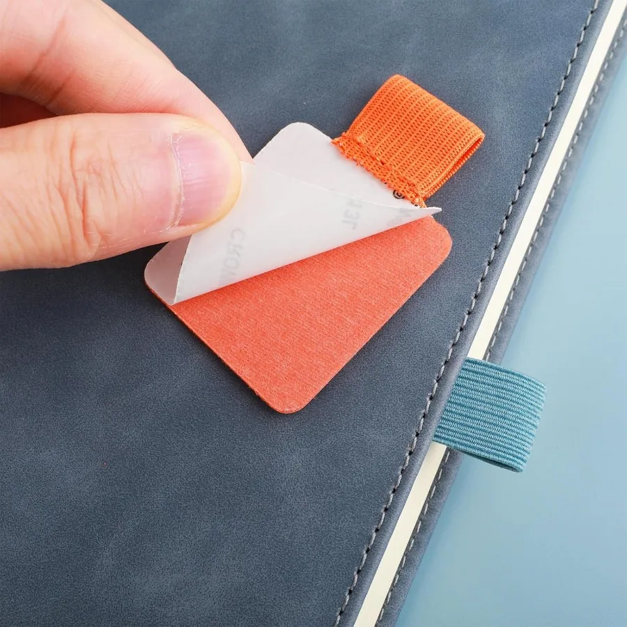 6 حزمة من حوامل حلقة القلم ذاتية اللصق من الجلد حامل القلم الرصاص المرن حامل القلم الملون وسادة التحريك مصممة لأجهزة الكمبيوتر المحمولة Jourls D #4