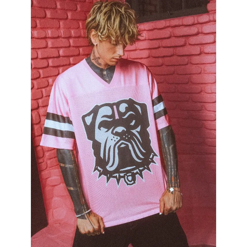 

2025НОВАЯ футболка MGK в том же стиле в стиле хип-хоп в стиле панк с 3D принтом французского бульдога, свободный быстросохнущий топ, пулемет-пулемет Келли