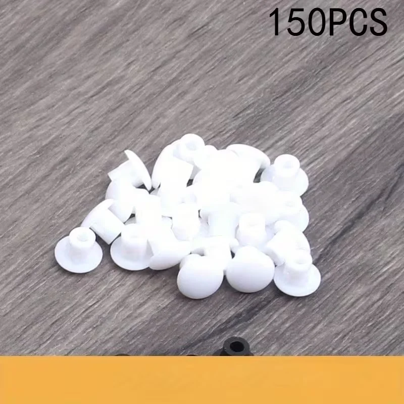 150Pcs Furniture Hole Covers Decor Plastic Screw Cap Cabinet Drill Hole Dust Plug Grommet Self-tapping Cross Screws Decor Cover