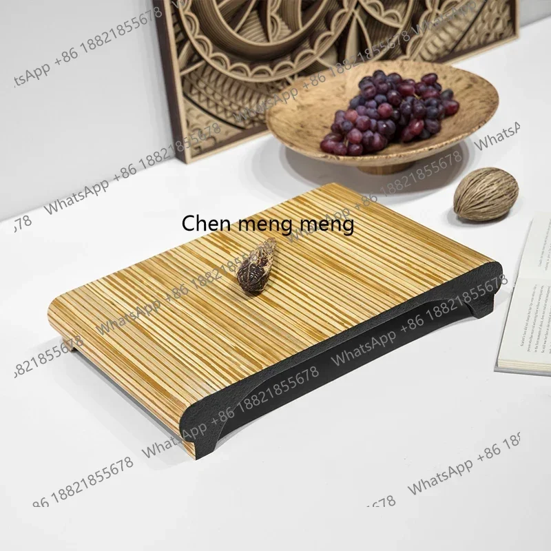 k182TT Jingquan Thailand Imported/Bamboo Woven/Chinese Zen/Crafts/Handmade/Tea Tray/Tray