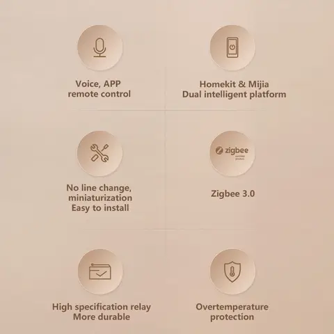 Aqara E1 Smart Väggströmbrytare Zigbee 3.0 Fjärrkontroll Trådlös Nyckel Neutral Kabel/Ingen Neutral Brandströmbrytare för MiHome Homekit 8 best sales HomeKit Smart Switch - №4