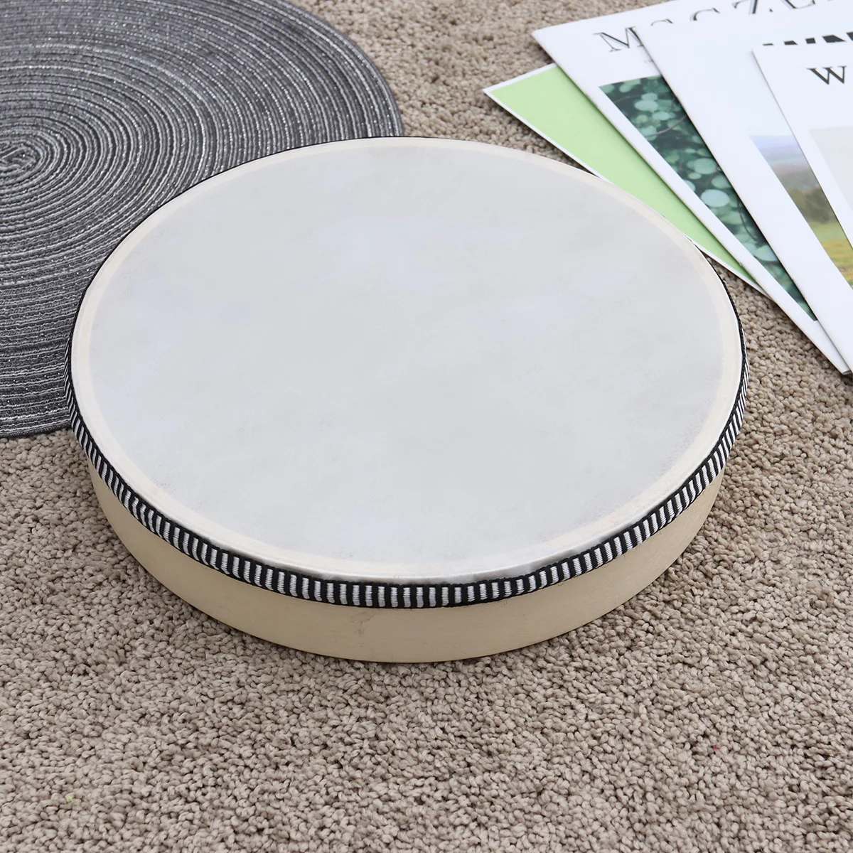 

Wooden Tambourine For Kids Educational Music Hand Baby Percussion Instrument Medium Size Preschool Brain Development Creativity