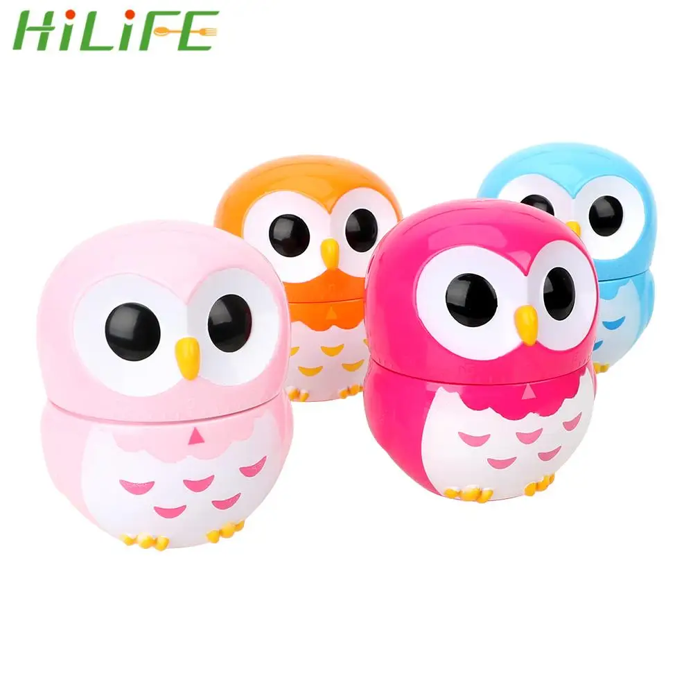 HILIFE Cute Owl 60 Minute Home Decoration Kitchen Alarm Clock Mechanical Kitchen Timers Cooking Tools